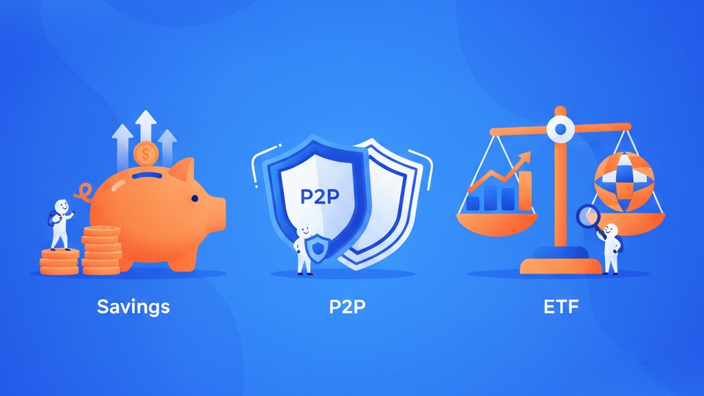 P2P lending versus savings accounts and ETFs comparison
